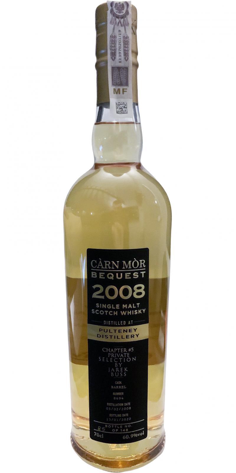 Old Pulteney 2008 MMcK  Càrn Mòr - Bequest