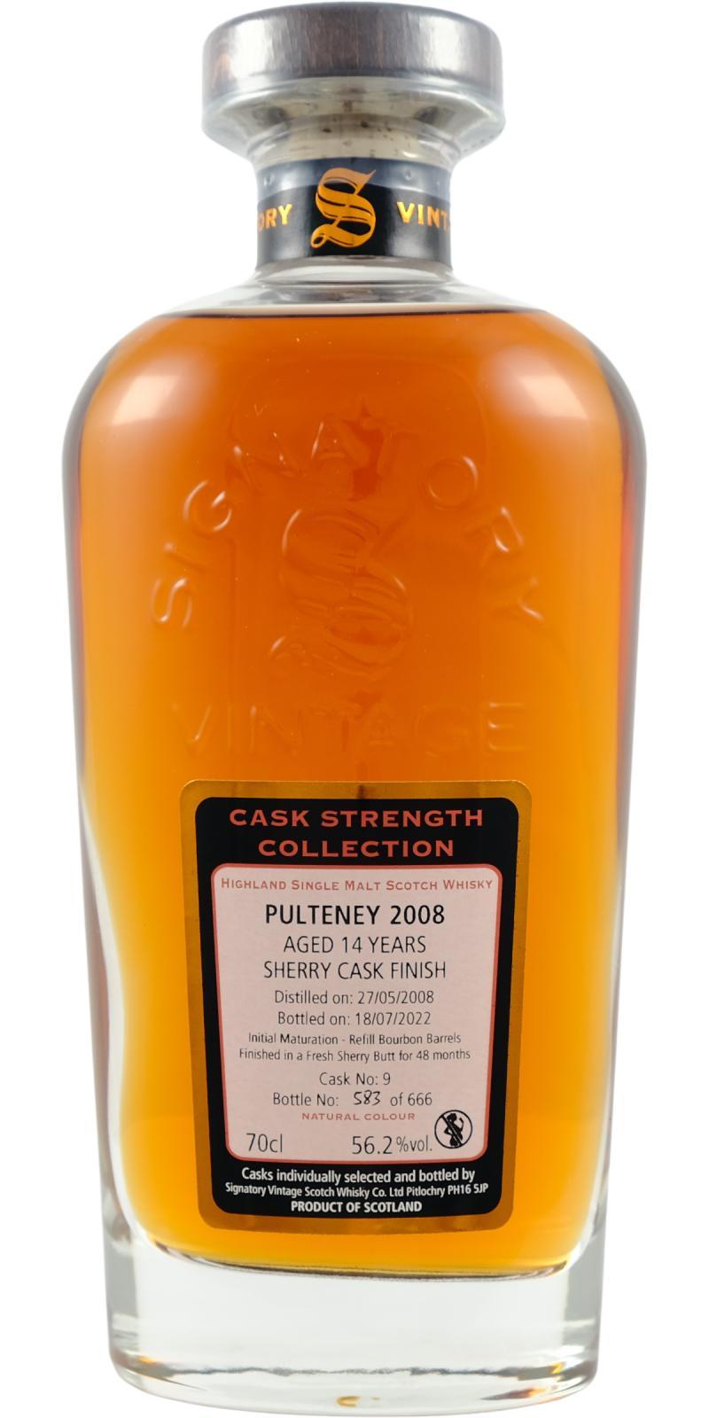 Old Pulteney 2008 SV  Cask Strength Collection