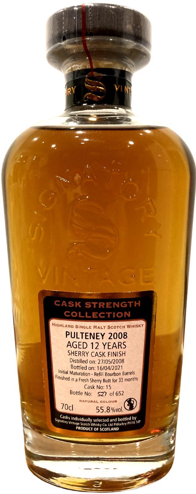 Old Pulteney 2008 SV  Cask Strength Collection