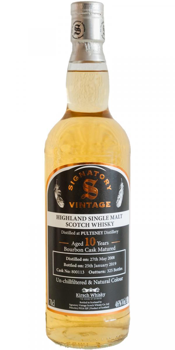 Old Pulteney 2008 SV  Natural Colour | Un-chillfiltered