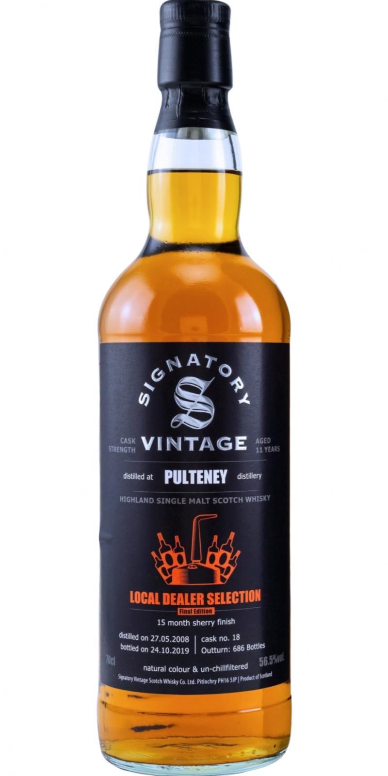 Old Pulteney 2008 SV  Local Dealer Selection - Final Edition
