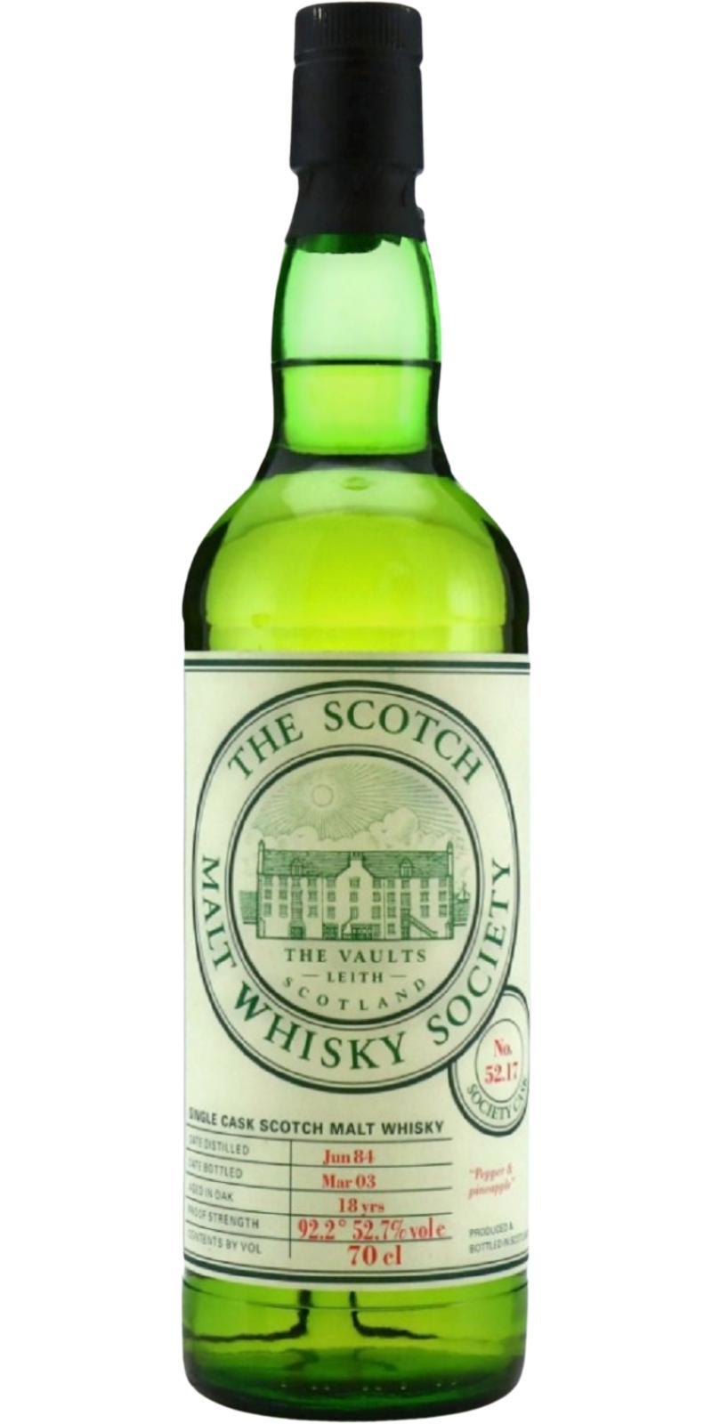 Old Pulteney 1984 SMWS 52.17  Pepper & pineapple