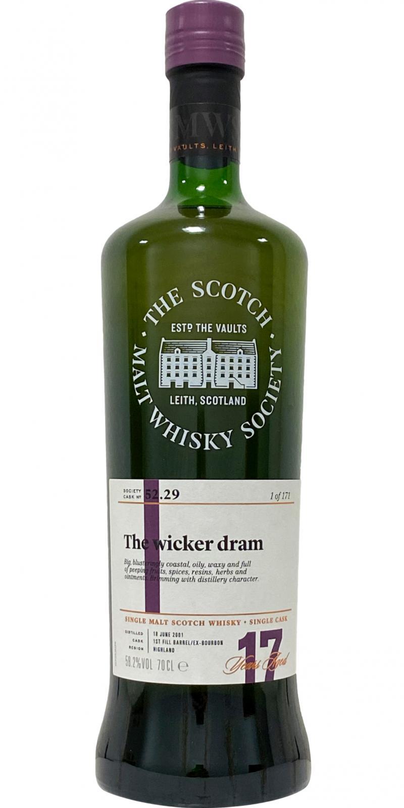 Old Pulteney 2001 SMWS 52.29  The wicker dram