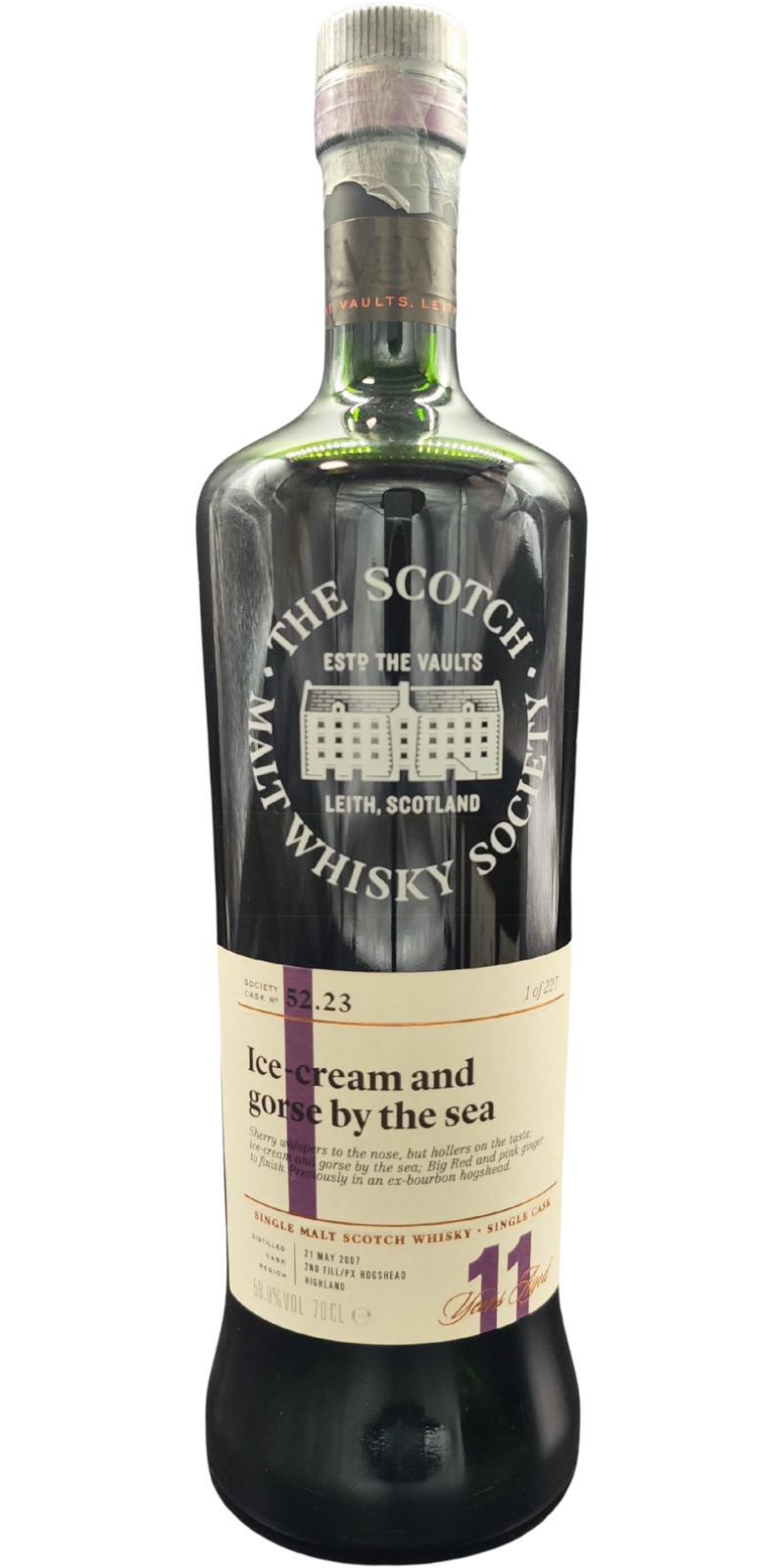 Old Pulteney 2007 SMWS 52.23  Ice-cream and gorse by the sea