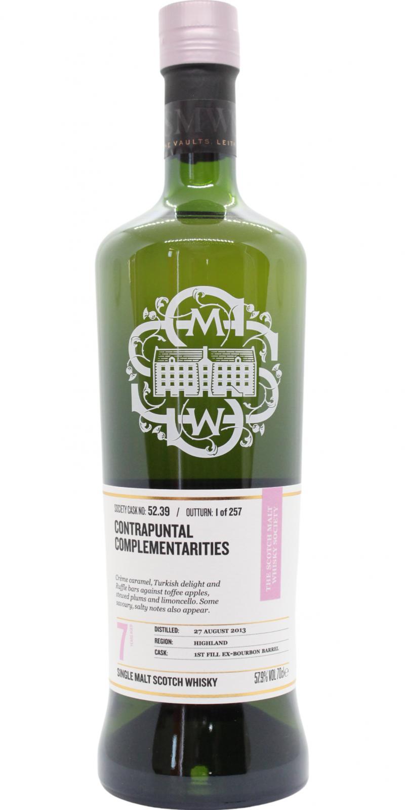 Old Pulteney 2013 SMWS 52.39  Contrapuntal complementarities