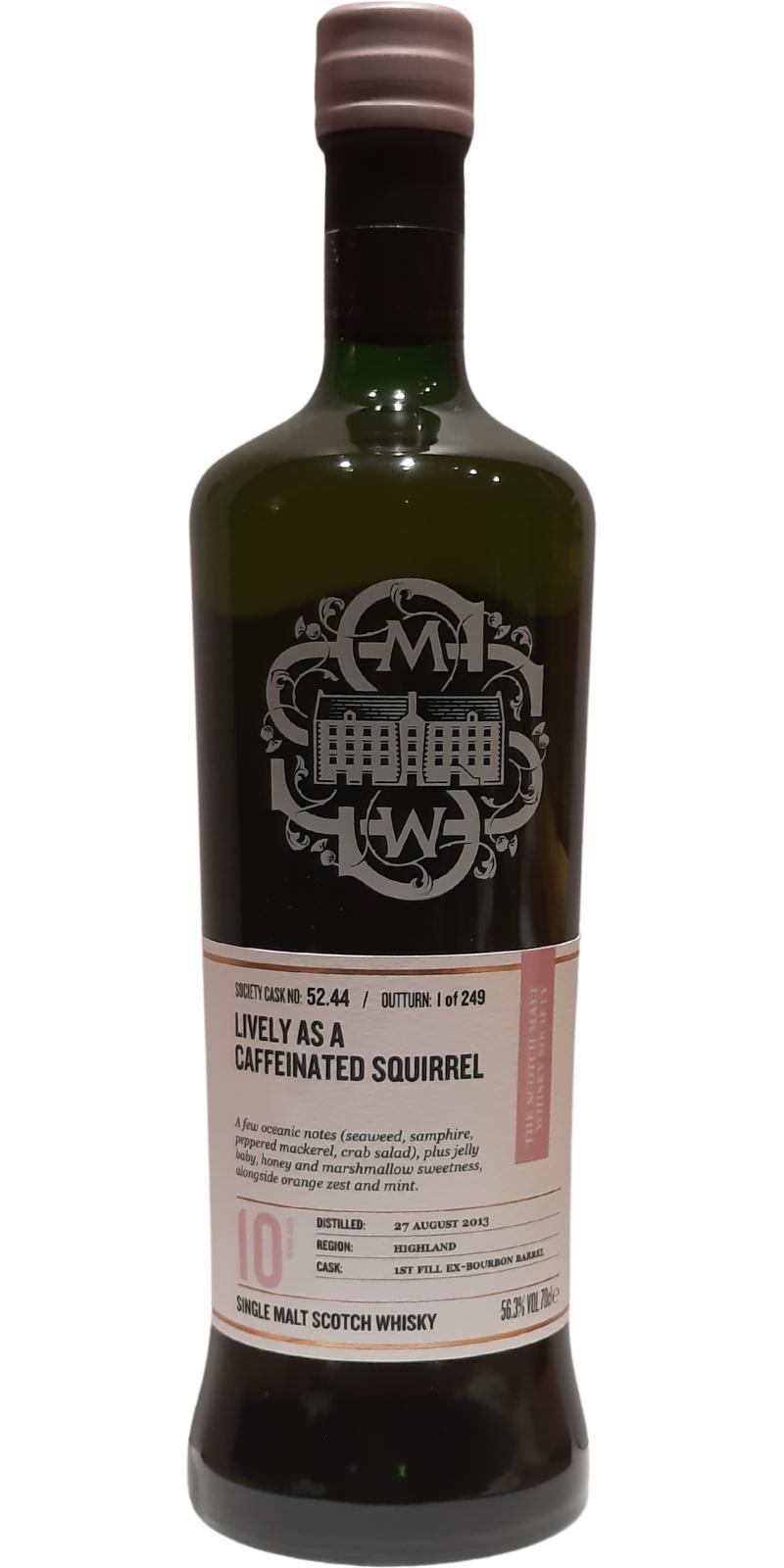 Old Pulteney 2013 SMWS 52.44  Lively as a caffeinated squirrel