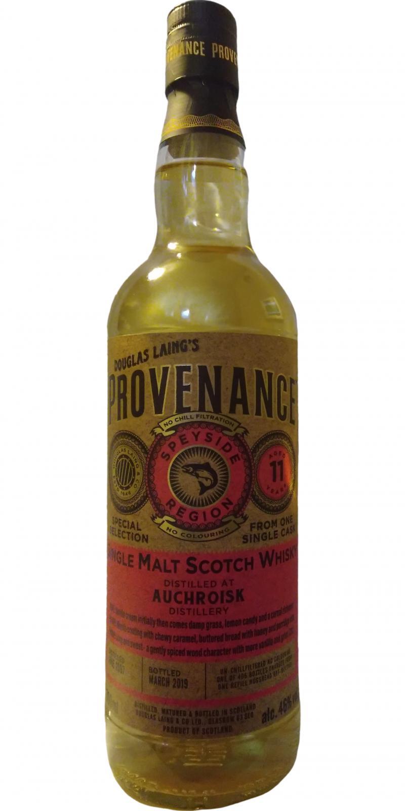 Auchroisk 2007 DL Provenance