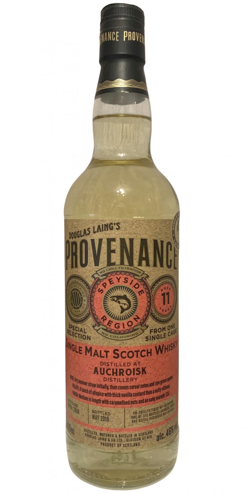 Auchroisk 2008 DL Provenance