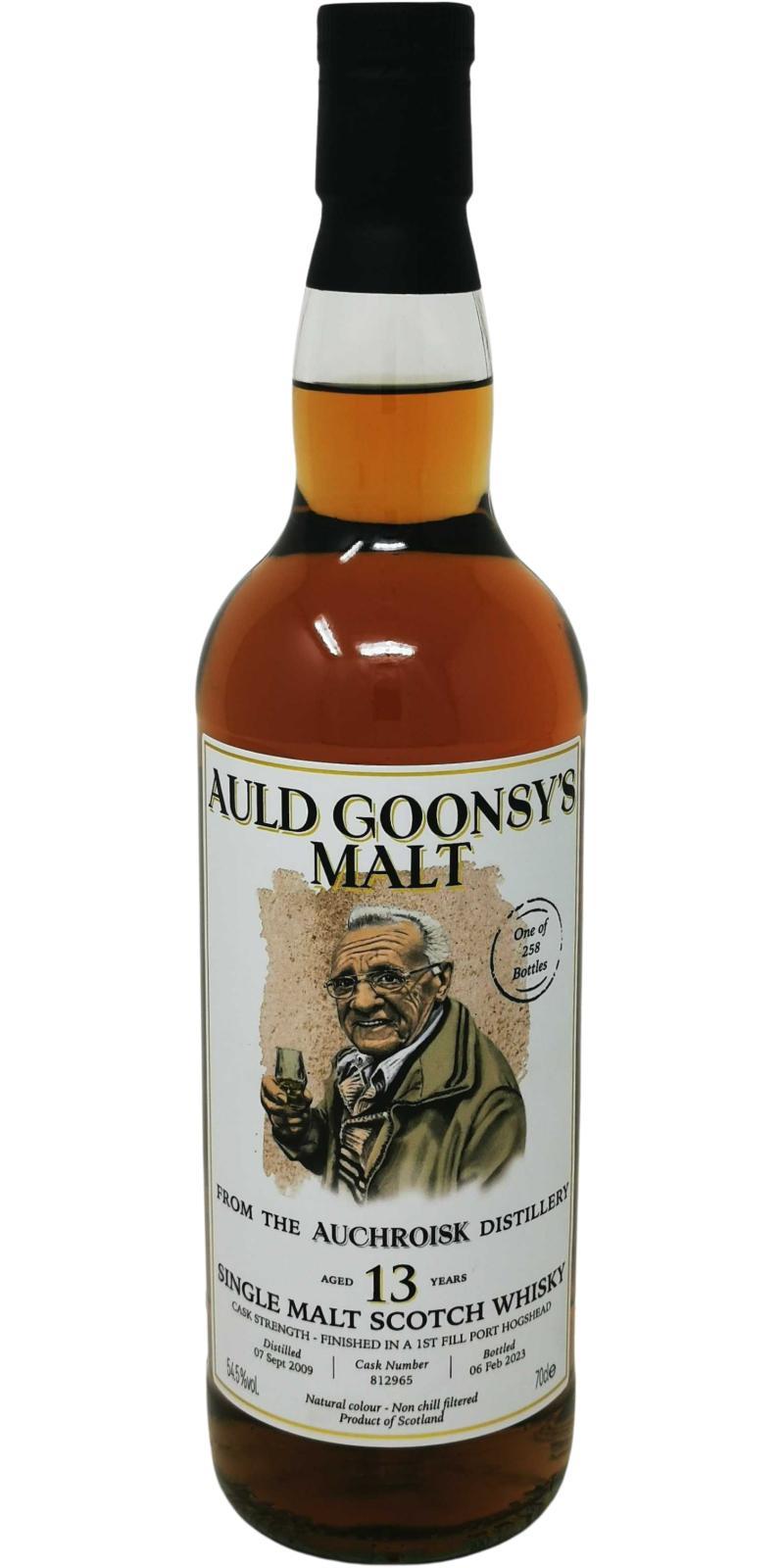 Auchroisk 2009 GWhL Auld Goonsy's Malt