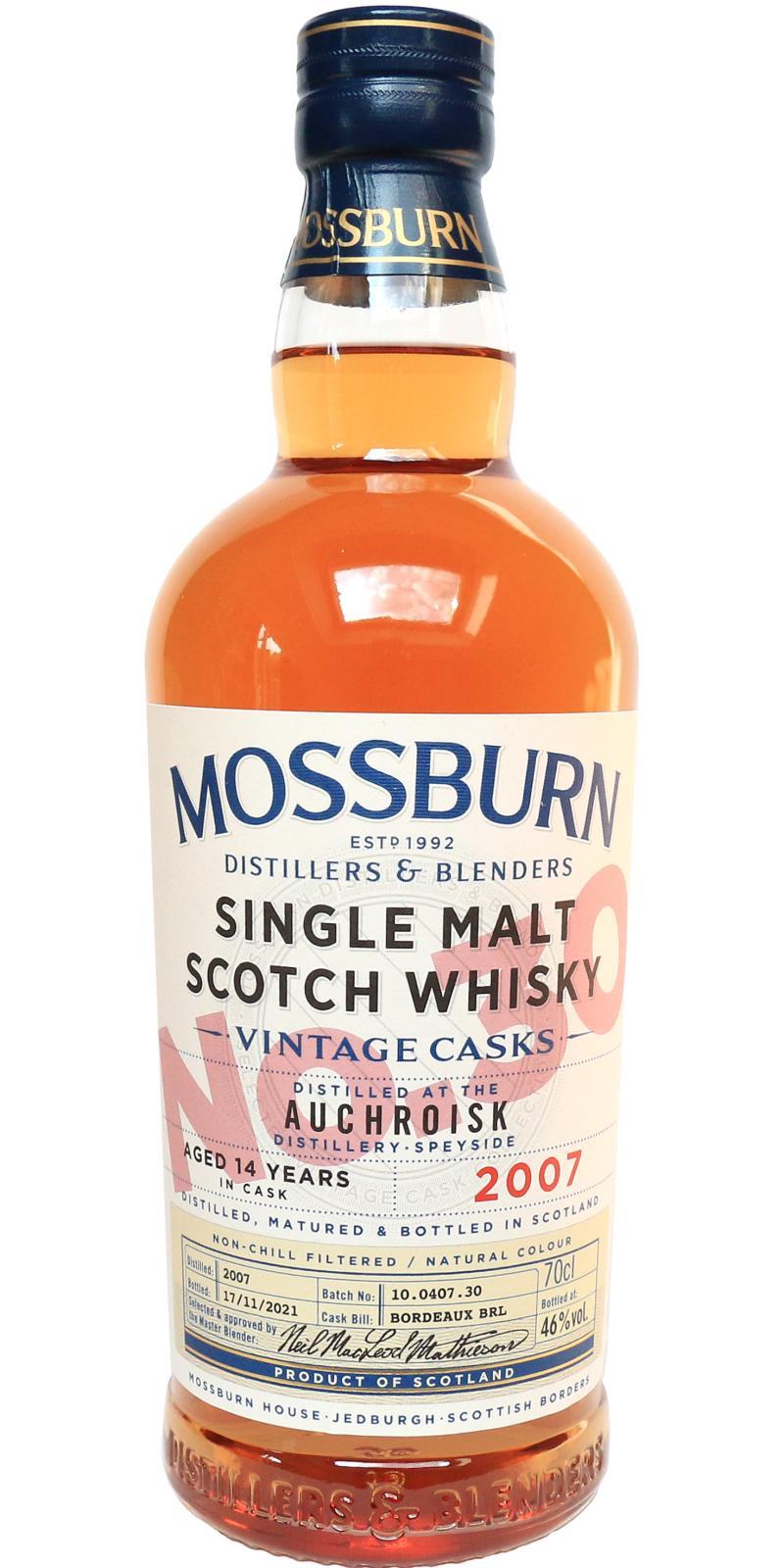 Auchroisk 2007 MDB Vintage Casks - No. 30