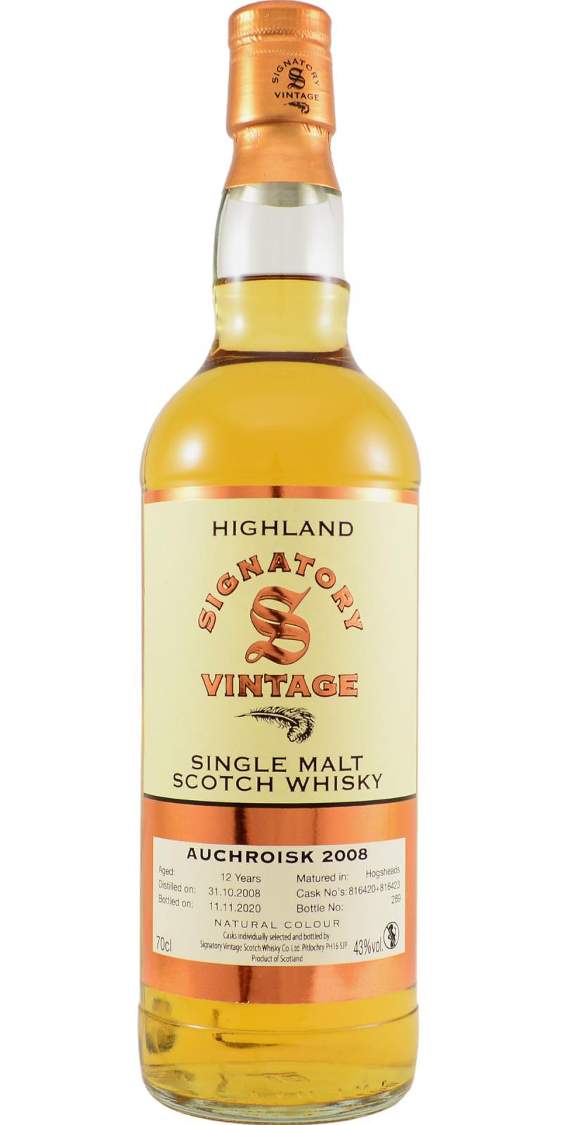 Auchroisk 2008 SV Vintage Collection