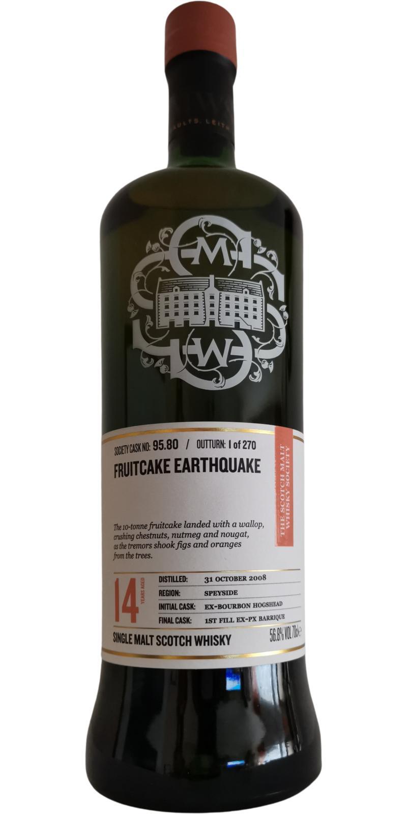 Auchroisk 2008 SMWS 95.80 Fruitcake Earthquake