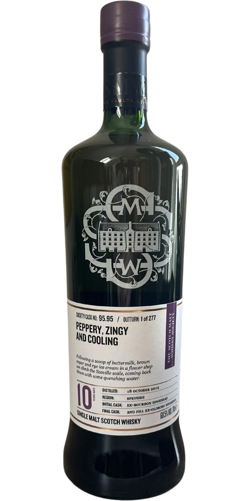 Auchroisk 2012 SMWS 95.95 Peppery, zingy and cooling / A climb up the Scoville scale