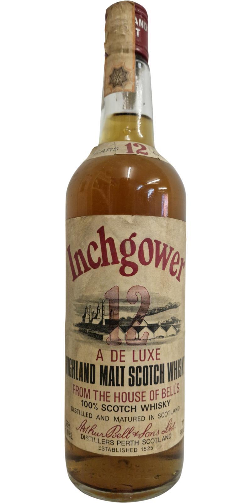 Inchgower 12-year-old  A De Luxe Highland Malt Scotch Whisky from the House of Bell's