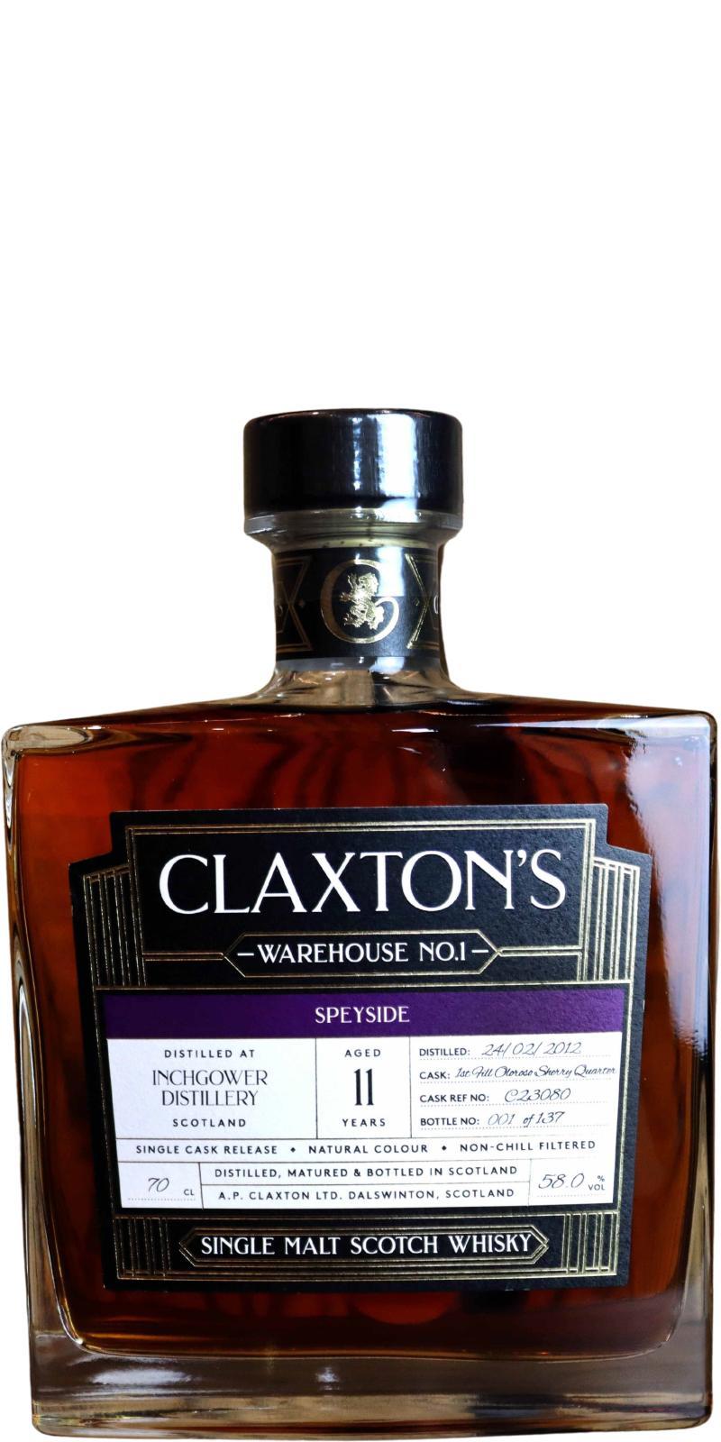 Inchgower 2012 Cl  Warehouse No. 1