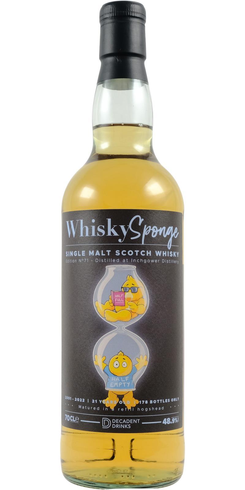 Inchgower 2001 DeDr  Whisky Sponge