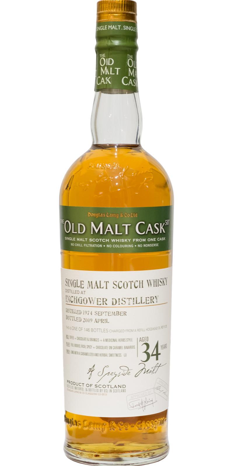 Inchgower 1974 DL  The Old Malt Cask