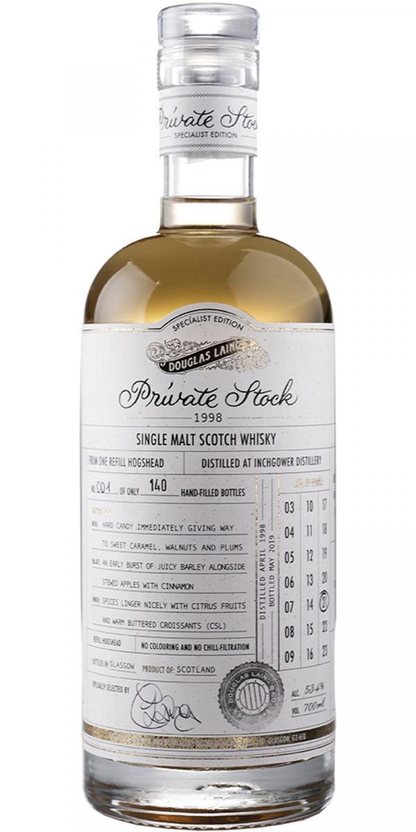 Inchgower 1998 DL  Private Stock