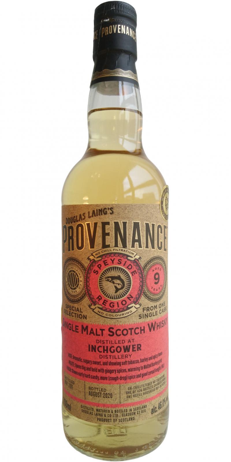 Inchgower 2011 DL  Provenance