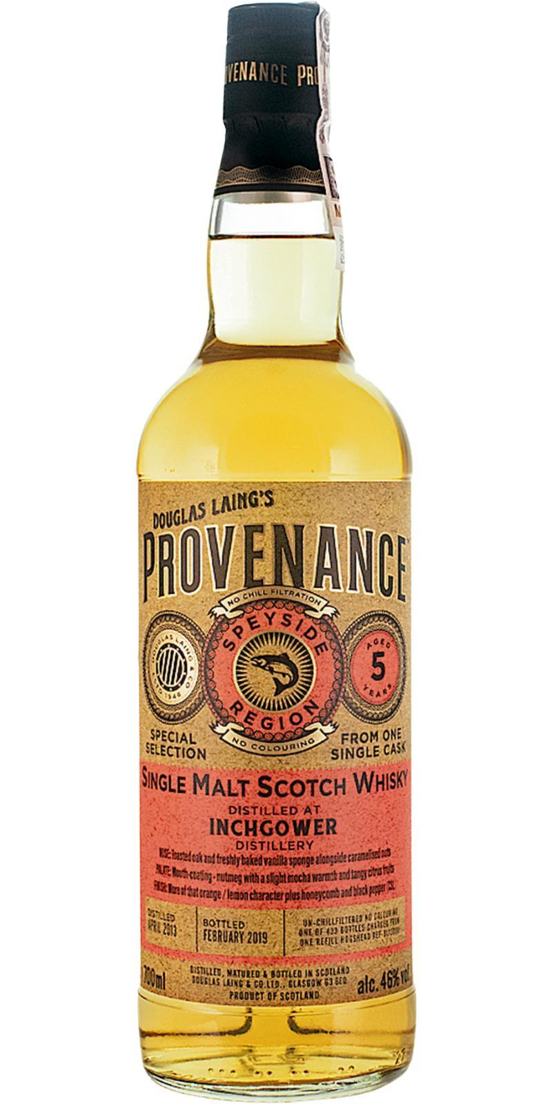 Inchgower 2013 DL  Provenance