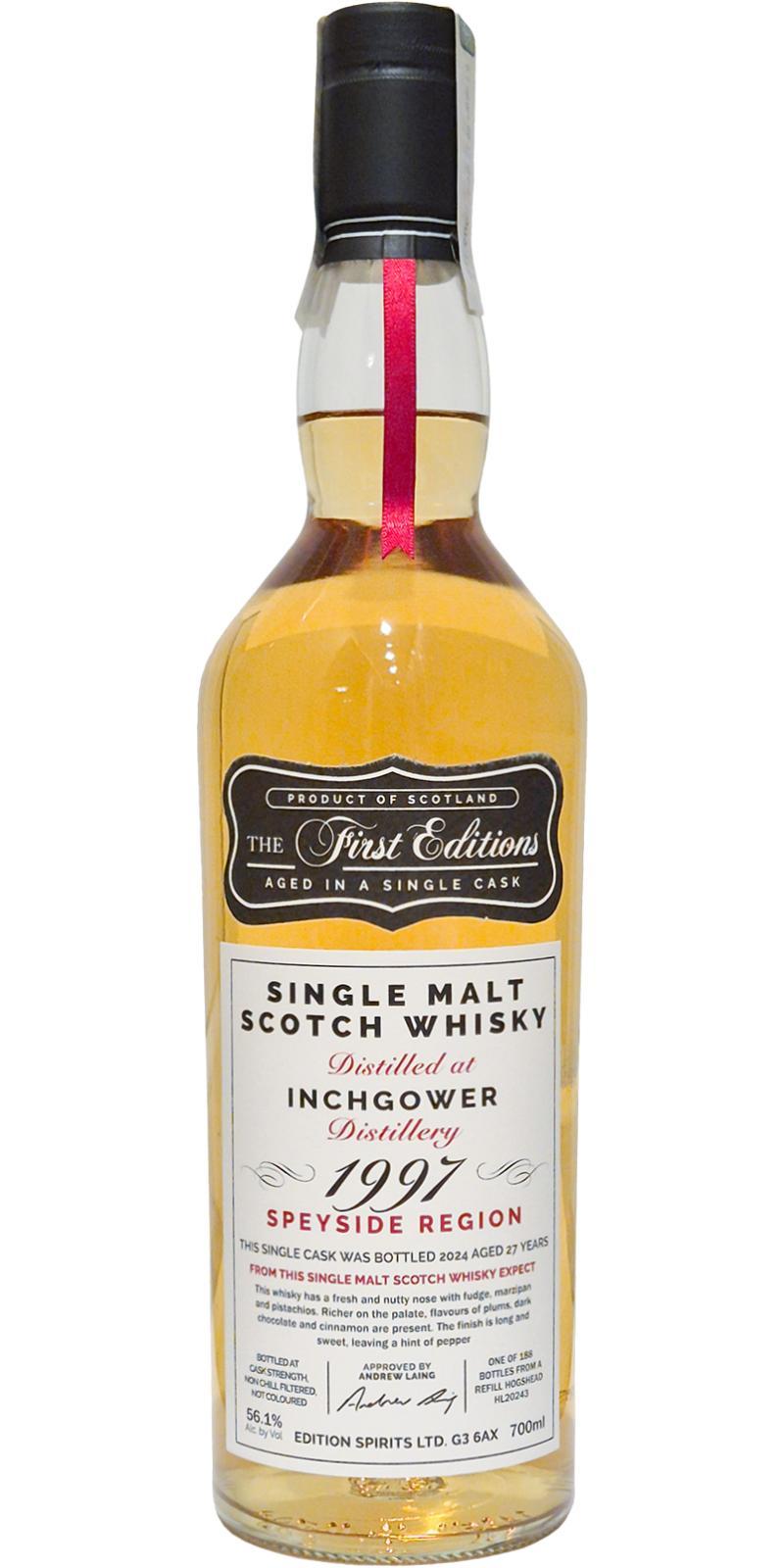 Inchgower 1997 ED  The First Editions