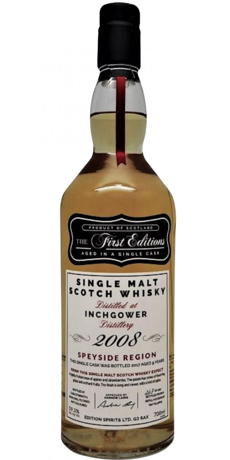 Inchgower 2008 ED  The First Editions