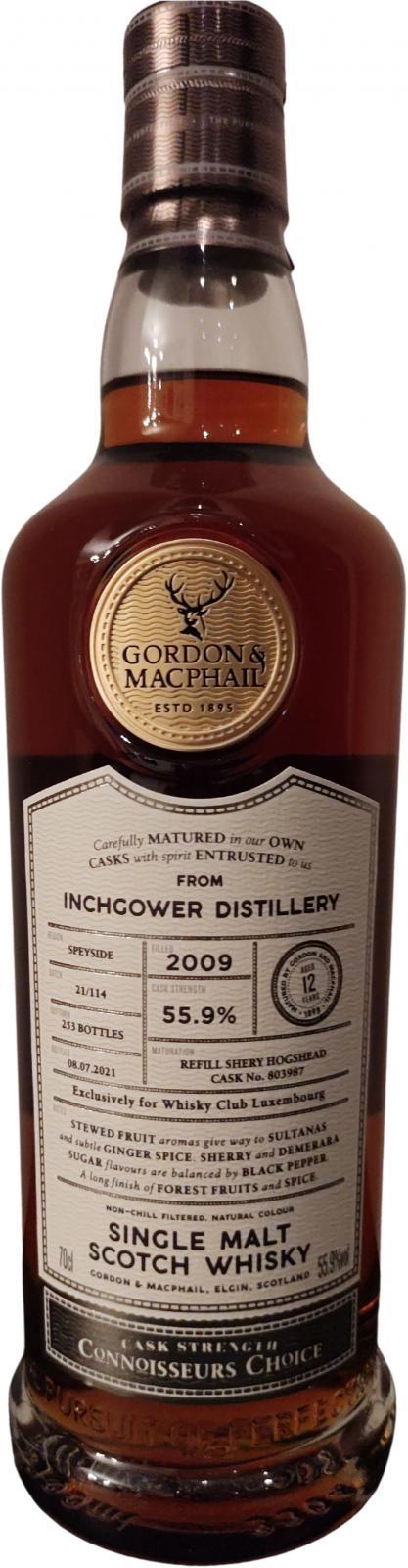 Inchgower 2009 GM  Connoisseurs Choice - Cask Strength
