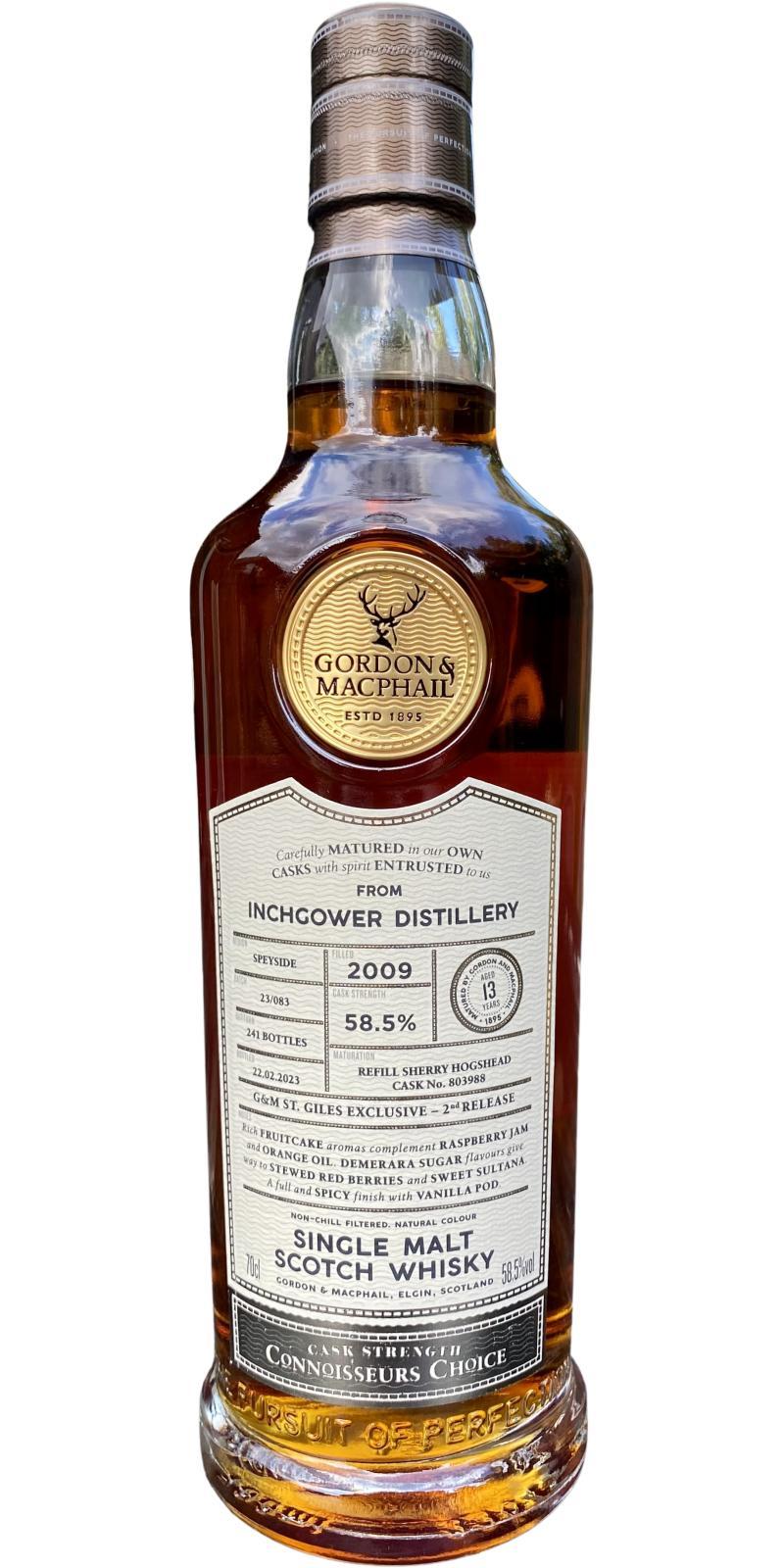 Inchgower 2009 GM  Connoisseurs Choice - Cask Strength