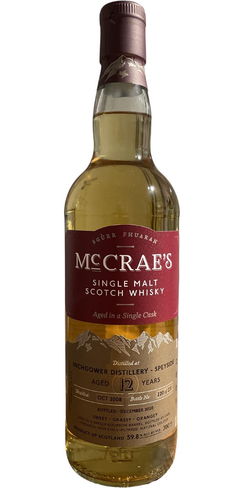 Inchgower 2008 HL  McCrae's