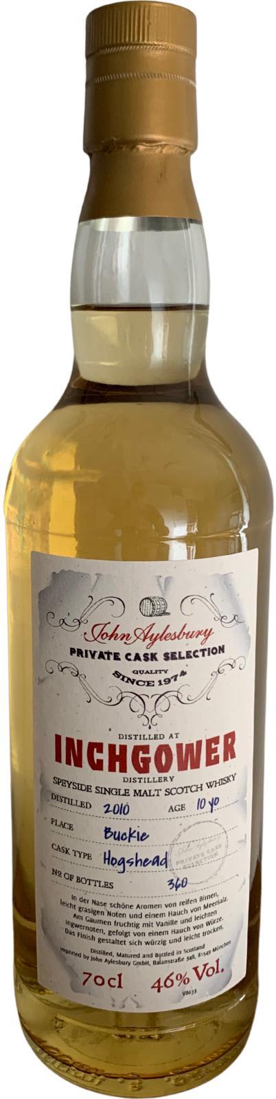 Inchgower 2010 JAy  Private Cask Selection