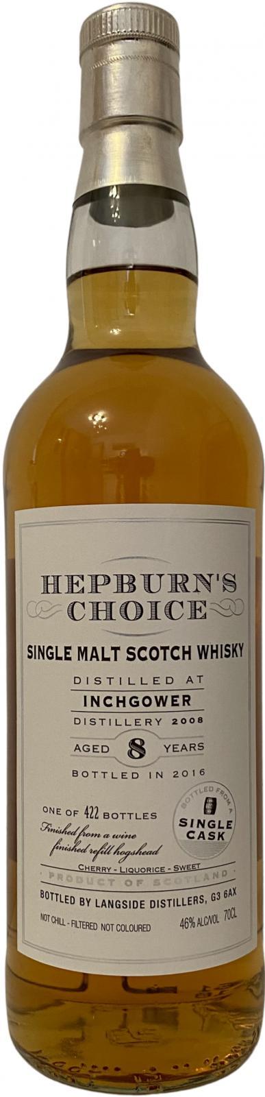 Inchgower 2008 LsD  Hepburn's Choice