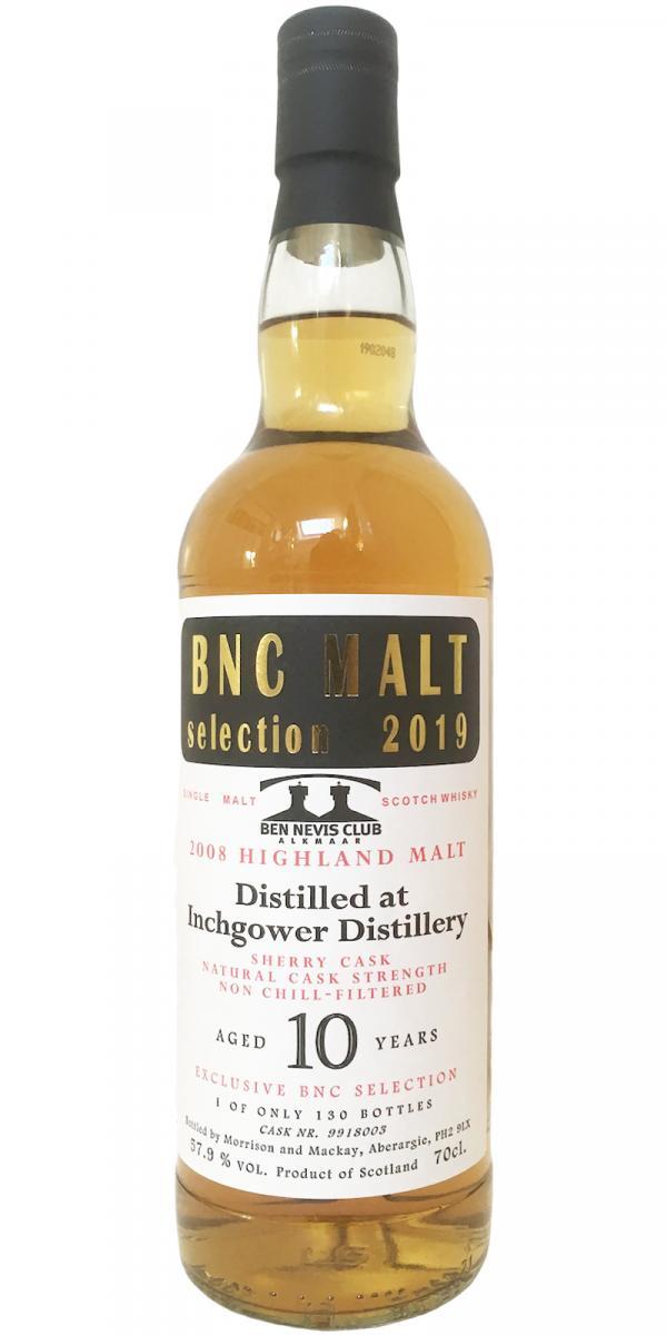 Inchgower 10-year-old MMcK  BNC Malt Selection 2019