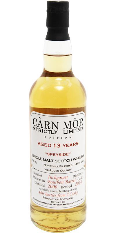 Inchgower 2000 MMcK  Càrn Mòr - Strictly Limited Edition
