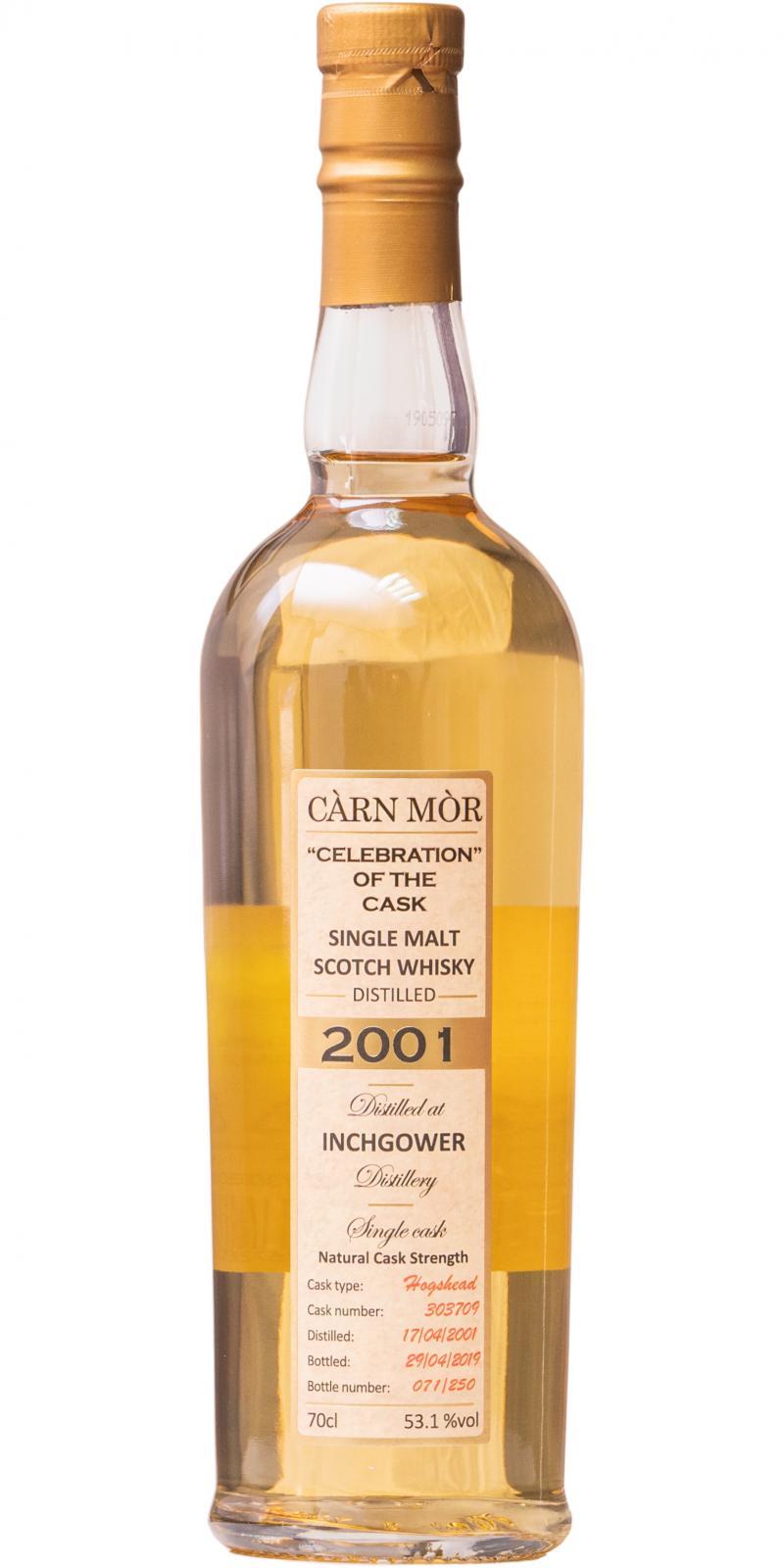 Inchgower 2001 MMcK  Càrn Mòr Celebration of the Cask