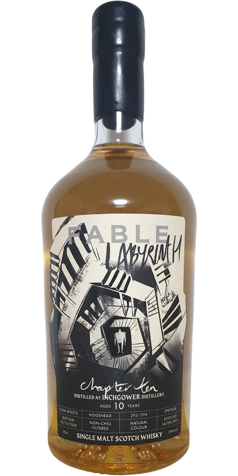 Inchgower 2011 PSL  Fable Whisky - Chapter Ten