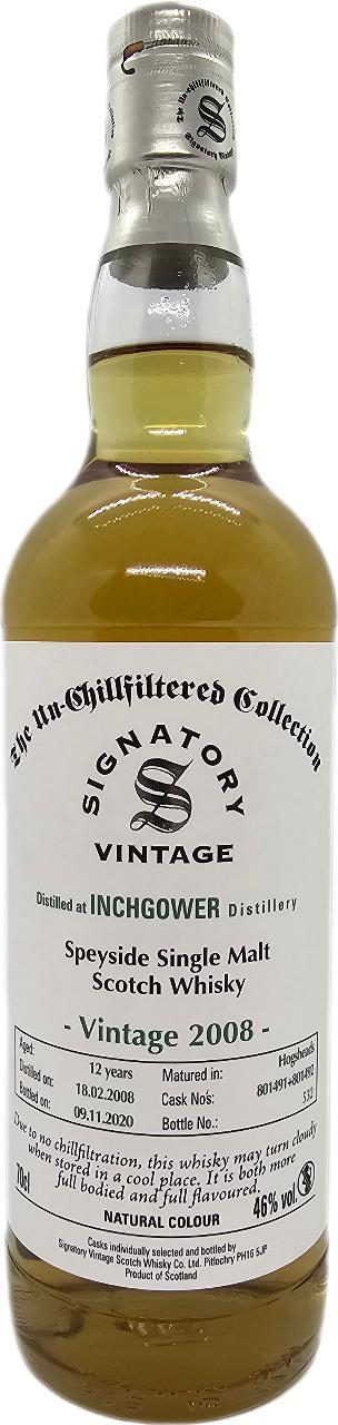 Inchgower 2008 SV  The Un-Chillfiltered Collection