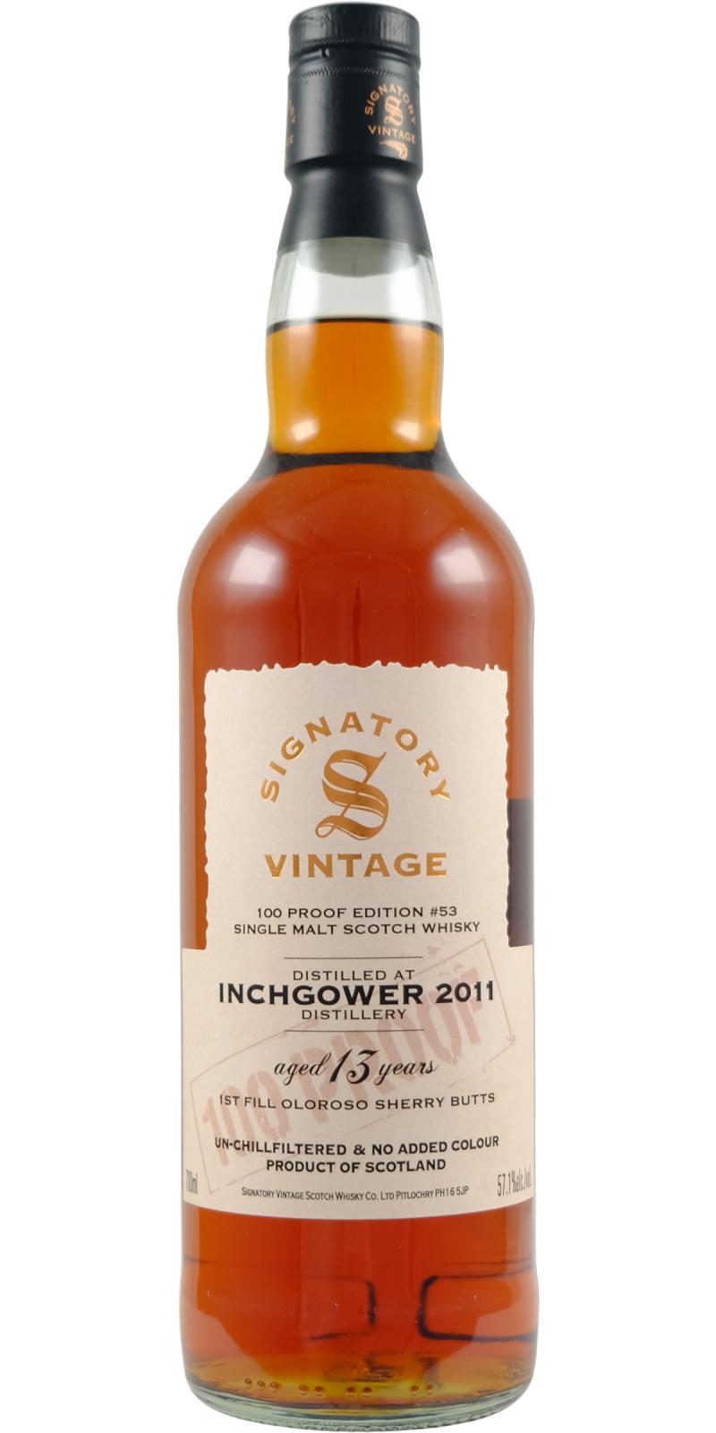 Inchgower 2011 SV  100 Proof - Edition #53