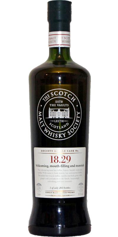 Inchgower 1985 SMWS 18.29  Welcoming, mouth-filling and moreish