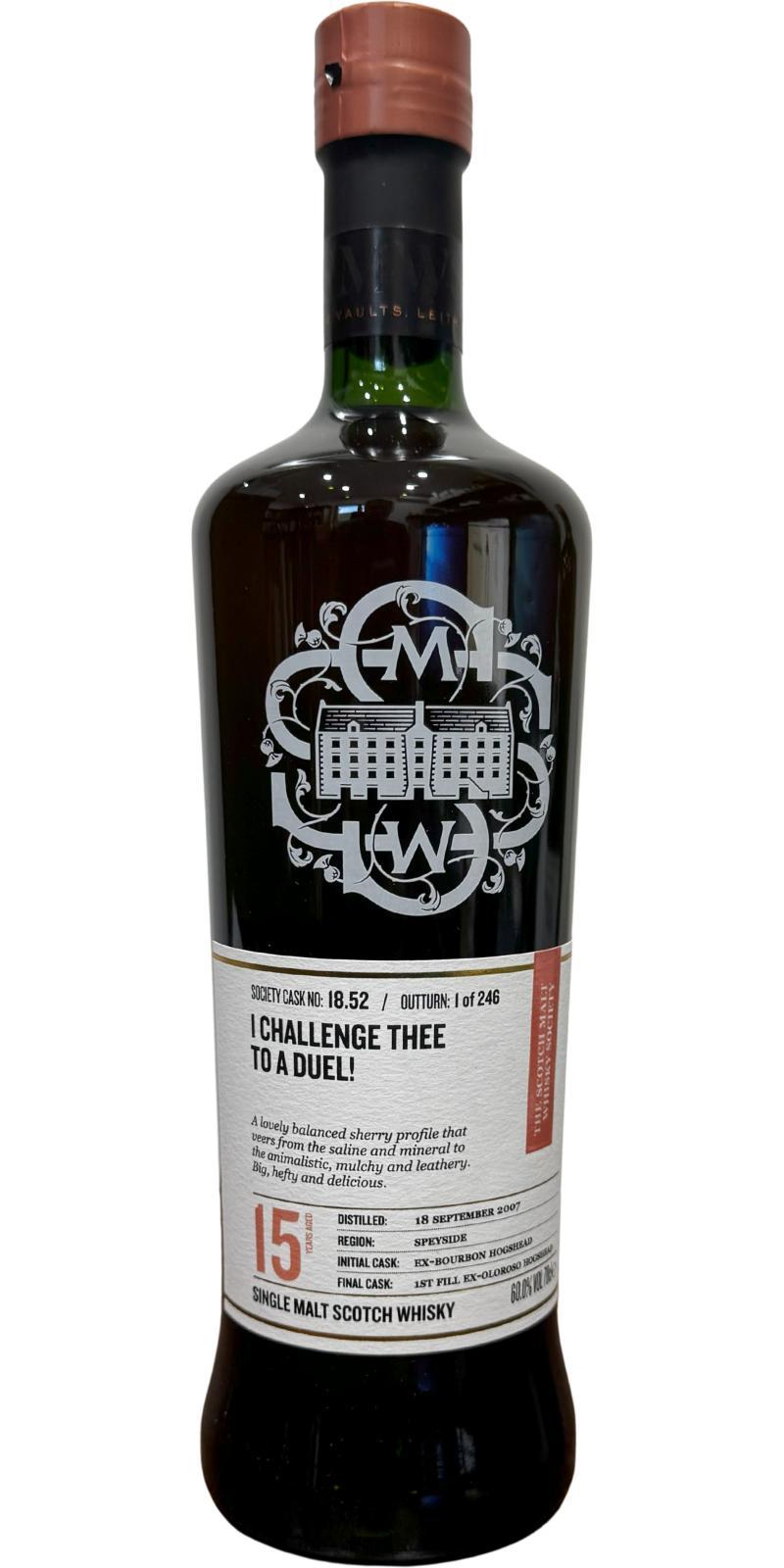 Inchgower 2007 SMWS 18.52  I challenge thee... to a duel!