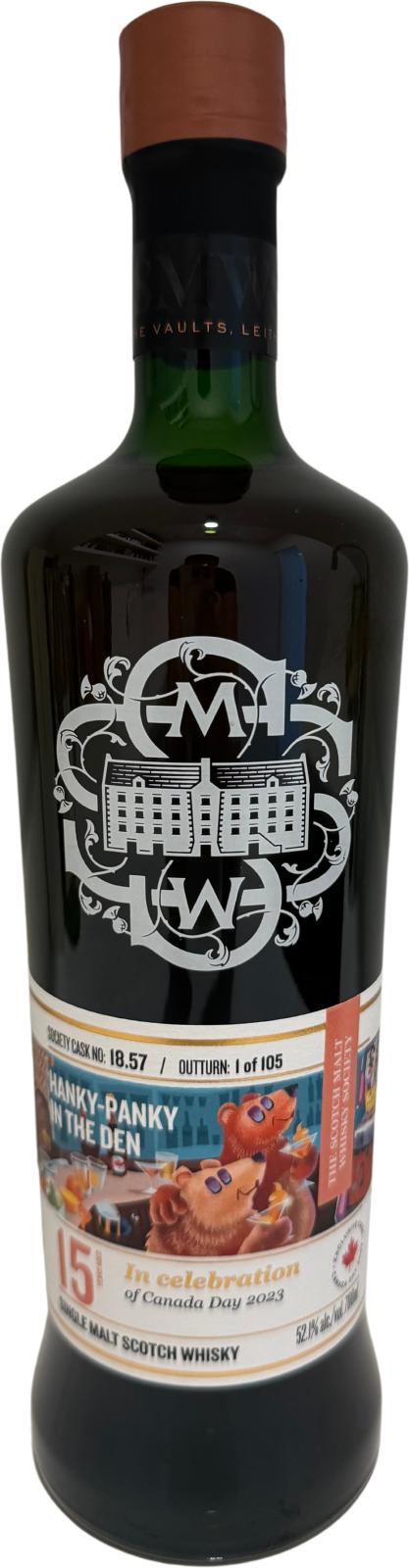 Inchgower 2008 SMWS 18.57  Hanky-panky in the den