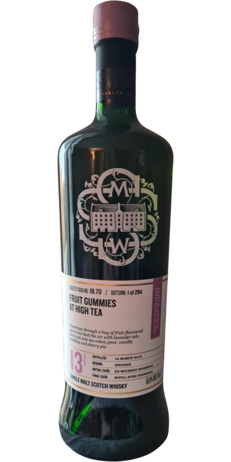 Inchgower 2012 SMWS 18.70  Fruit gummies at high tea