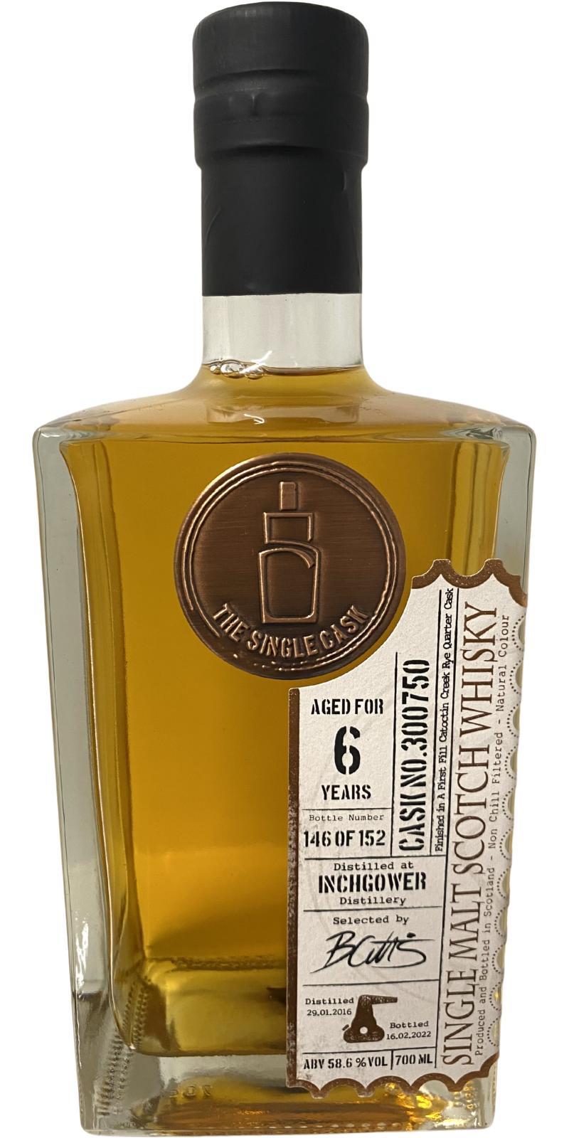 Inchgower 2016 TSCL  The Single Cask