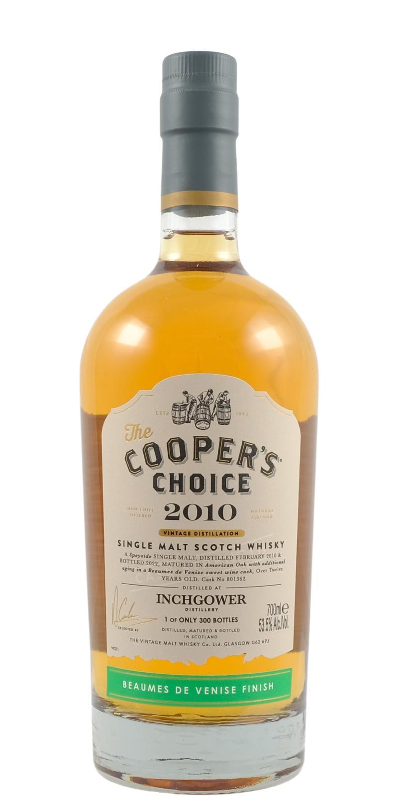 Inchgower 2010 VM  The Cooper's Choice