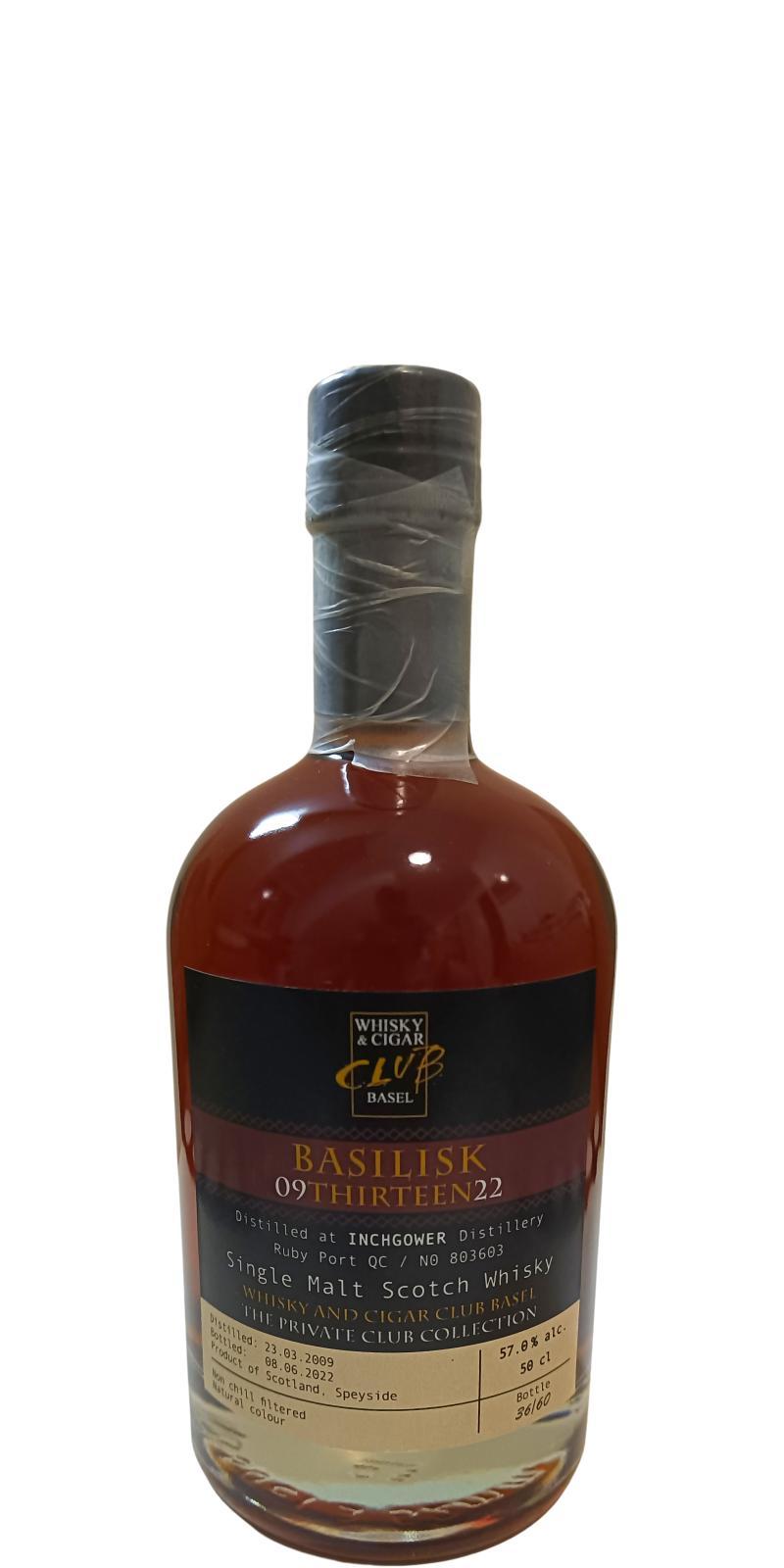 Inchgower 2009 WCh  The Private Club Collection