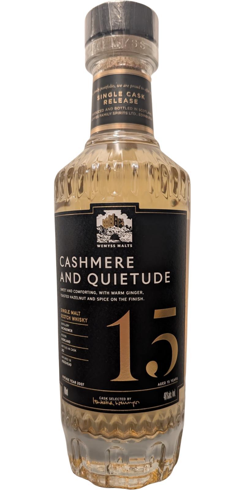 Inchgower 2007 Wy  Cashmere And Quietude