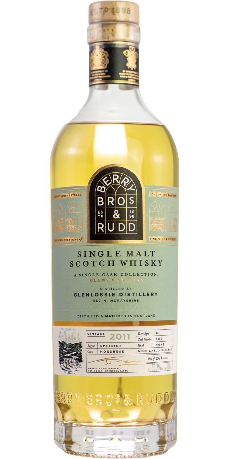 Glenlossie 2011 BR  A Single Cask Collection: Glens & Valleys