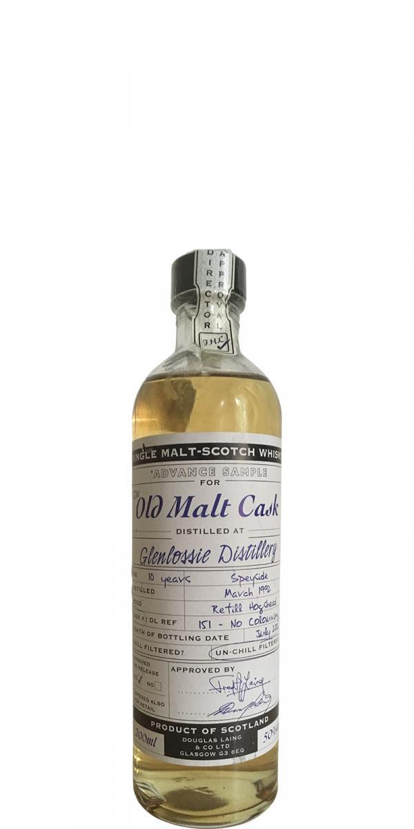 Glenlossie 1992 DL  The Old Malt Cask -  Advanced Sample