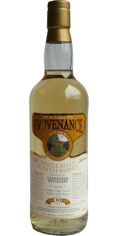 Glenlossie 1989 McG  McGibbon's Provenance