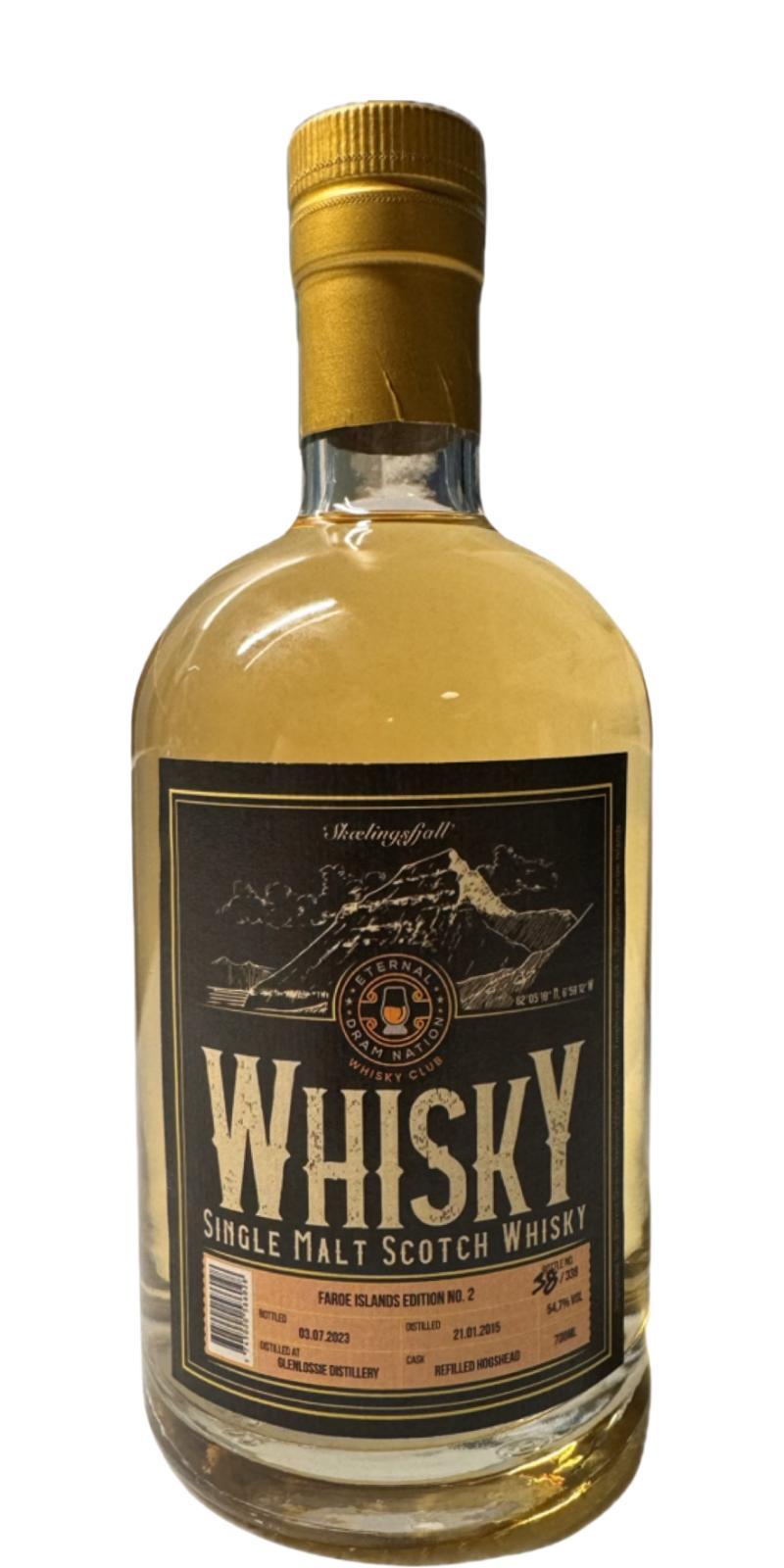 Glenlossie 2015 EtDN  Skælingsfjall - Faroe Islands Edition NO. 2