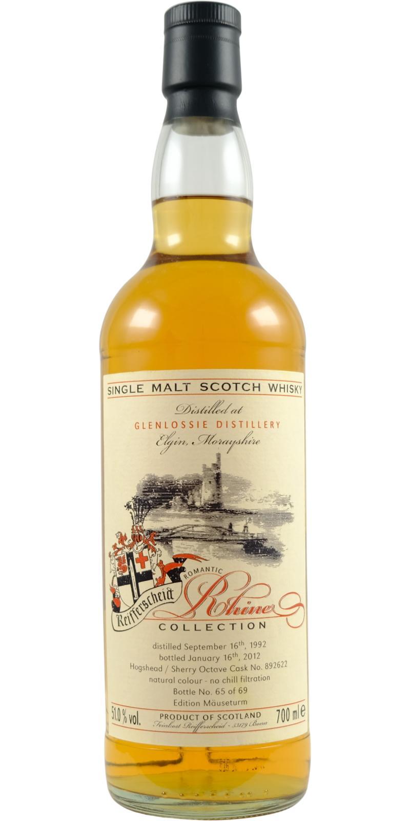 Glenlossie 1992 FR  Romantic Rhine Collection - Edition Mäuseturm